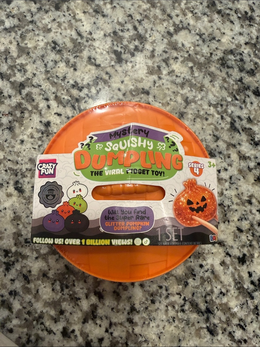 RMS AMystery Squishy Dumpling - Orange Glitter Pumpkin (Series 4)